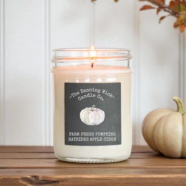 White Pumpkin Fall Candle