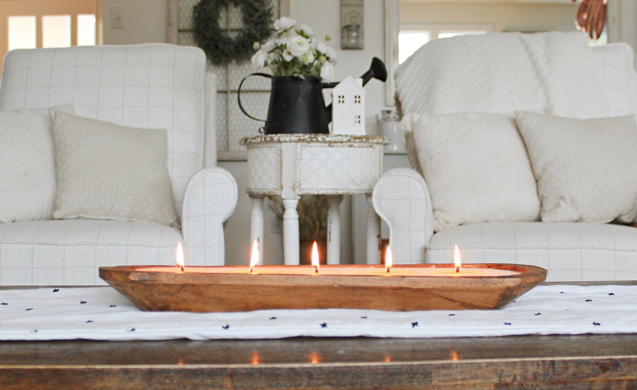 5 Wick Wood Bowl Soy Candle